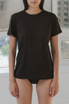 BASERANGE Classic Bamboo Fiber and Cotton Slim Fit T-shirt Series Collection Round Neck Bottoming Shirt France BAS-TOCT-BL-000-FOVEA